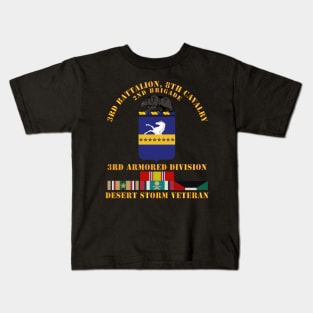 3rd Bn, 8th Cav - 3rd Armored Div - Desert Storm Veteran Kids T-Shirt